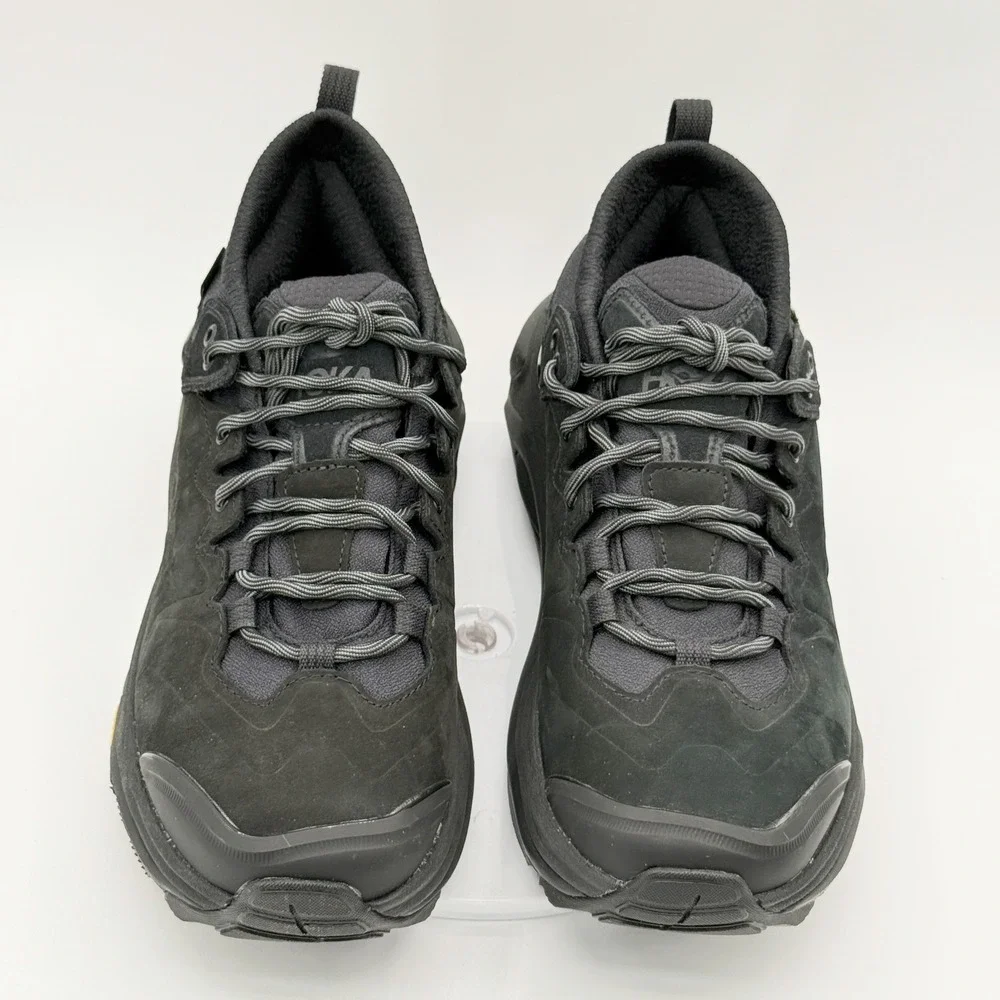 Hoka KAHA 3 Low GTX Mens 9 Triple Black Gore-Tex Trail Shoes 1162532 - NEW